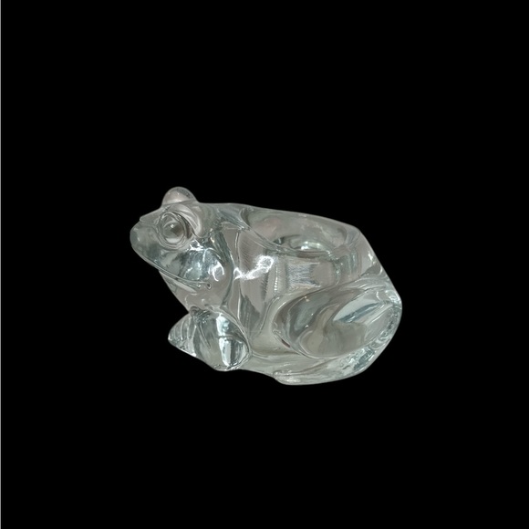 Indiana Crystal Clear Frog Tea Light Holder. Made in USA. ( D) - Picture 2 of 3